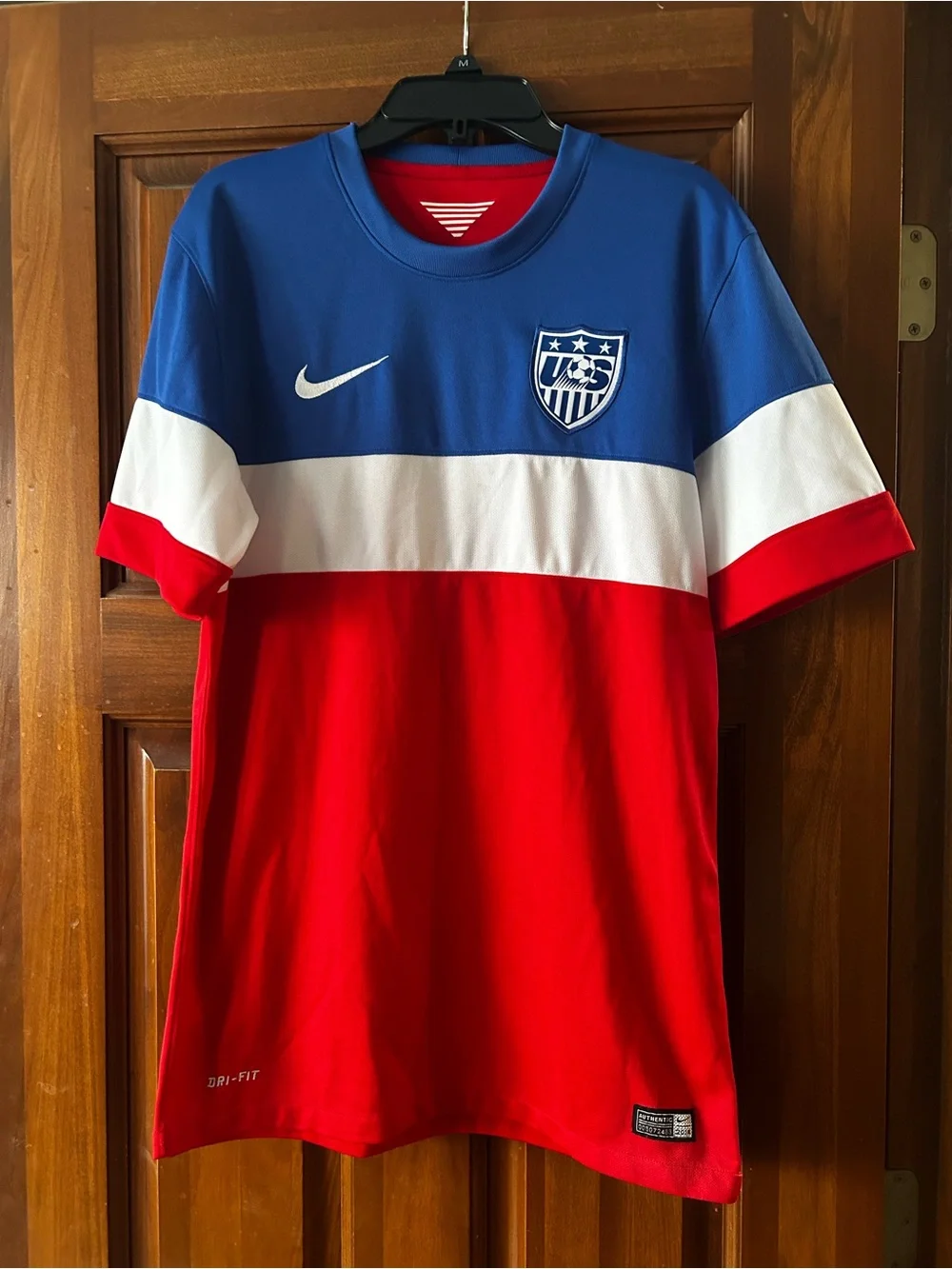 Nike Red, White & Blue Men's Soccer Jersey